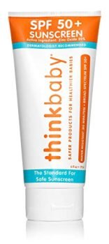 Baby Sunscreen Natural Sunblock from Thinkbaby, Safe, Water Resistant Sunscreen - SPF 50+ (6 ounce)