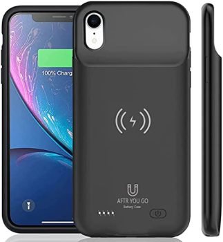 Battery Case for iPhone XR(6.1 Inches), Qi Wireless Charging Compatible, 7000mAh Slim Extended Rechargeable External Portable Charger Case Compatible iPhone XR (XDL-640MW)-Black