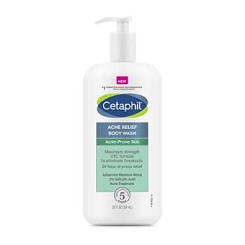 Body Wash by CETAPHIL, NEW Acne Relief Body Wash with 2% Salicylic Acid to Eliminate Breakouts, Gently Exfoliates and Provides 24Hr Dryness Relief, Dermatologist Recommended, 20 oz