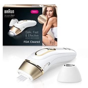 Braun IPL Hair Removal for Women and Men, Silk Expert Pro 5 PL5137 with Venus Swirl Razor, FDA Cleared, Permanent Reduction in Hair Regrowth for Body & Face, Corded (Packaging May Vary)
