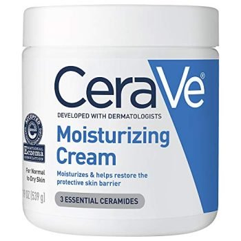 CeraVe Moisturizing Cream | Body and Face Moisturizer for Dry Skin | Body Cream with Hyaluronic Acid and Ceramides | Normal | Fragrance Free | 19 Oz
