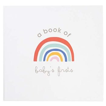 C.R. Gibson Rainbow ''A Book of Baby's Firsts'' Baby First Year Memory Book with Ink Pad, 36 Pages, 9.5'' x 9''