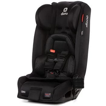 Diono Radian 3RXT, 4-in-1 Convertible Car Seat, Extended Rear and Forward Facing, Steel Core, 10 Years 1 Car Seat, Ultimate Safety and Protection, Slim Fit 3 Across, Black Jet