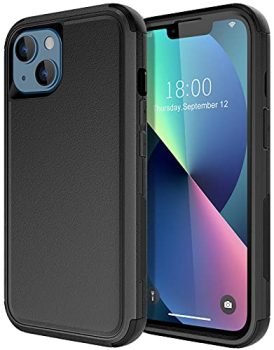Diverbox for iPhone 13 Case [Shockproof] [Dropproof] [Dust-Proof],Heavy Duty Protection Phone Case Cover for Apple iPhone 13 (Black)