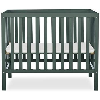 Dream On Me, Edgewood 4-in-1 Convertible Mini Crib, Olive , 40x25x33 Inch (Pack of 1)