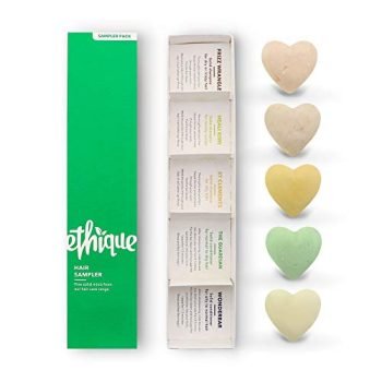 Ethique Hair Sampler for All Hair Types - Eco-Friendly, Sustainable, Plastic Free - 5 Travel Size Shampoo and Conditioner Bars