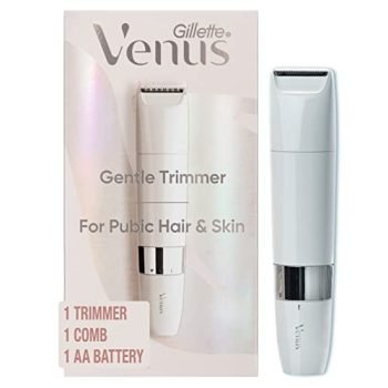 Gillette Venus Intimate Grooming Womens Electric Razor, Bikini Trimmer for Pubic Hair and Skin, Includes 1 Womens Razor, 1 Comb, 1 AA Battery