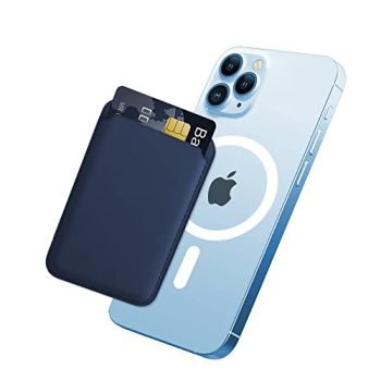 Magnetic Card Wallet Holder with MagSafe for iPhone 13 Pro Max/13 Pro/13/13 Mini, for iPhone 12/12 Pro/12 Max/12 Mini,Blue