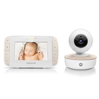 Motorola MBP44 Digital Audio & Video Baby Monitor 4.3" Color Screen, Remote Pan Tilt Zoom, Two-Way Communication, Temperature Display & Night Vision