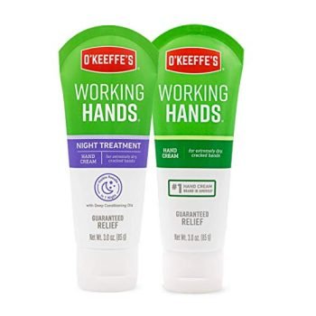 O'Keeffe's Working Hands Hand Cream, 3 Ounce Tube and Night Treatment Hand Cream, 3 Ounce Tube