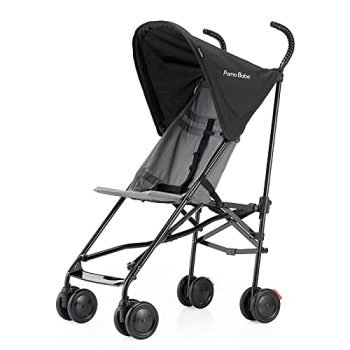 Pamo Babe Lightweight Baby Stroller Umbrella Stroller for Toddlers with Canopy(Black)