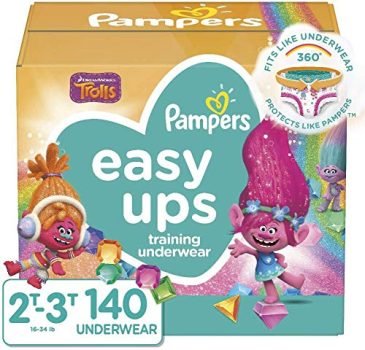 Pampers Easy Ups Training Pants Girls and Boys, 2T-3T (Size 4), 140 Count, Packaging & Prints May Vary