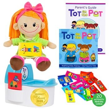 Potty Training with Tot On The Pot - Complete Kit Includes Parent's Guide, Children's Book, Tot Doll, Toy Potty & Activity Reward Cards | Pediatrician-Recommended | Play-Based Learning (Katie)