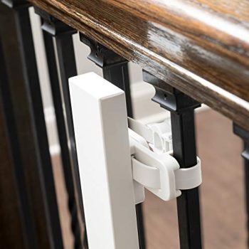 Qdos Universal Stair Mounting Kit for All Baby Gates - Universal Solution for Gate Installation on Banisters and Spindles - No Screws in Banister - Works with All Gates - Easy Installation | White