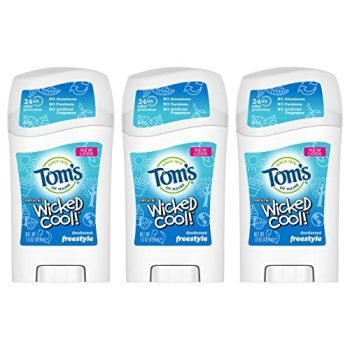 Tom's of Maine Aluminum-Free Wicked Cool! Natural Deodorant for Kids, Freestyle, 1.6 oz. 3-Pack