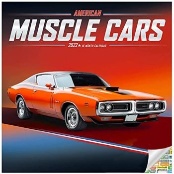 American Muscle Cars Calendar 2022 -- Deluxe 2022 Muscle Cars Wall Calendar Bundle with Over 100 Calendar Stickers (Sports Cars Gifts, Office Supplies)