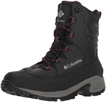 Columbia Men's Bugaboot II Snow Boot, Black/Bright Red, 13 Regular US