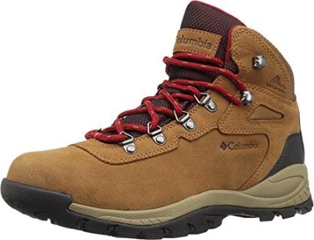 Columbia Women's Newton Ridge Plus Waterproof Amped, Elk/Mountain Red, 8.5