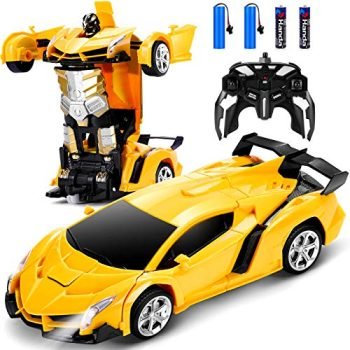 Dolanus Remote Control Car - Transform Robot RC Cars Contains All Batteries: One-Button Deformation and 360 Degree Rotating Drifting, Present Christmas Birthday Gift for Boys/Girls