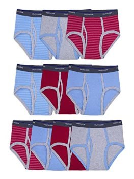 Fruit of the Loom Big Tag Free Cotton Briefs, Boys – 10 Pack – Assorted Color, X-Large