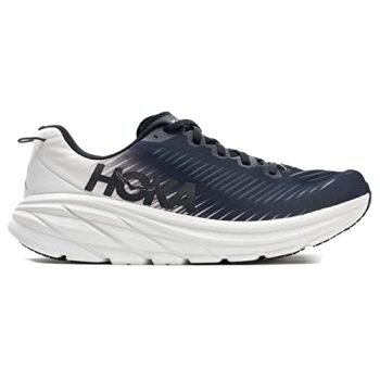 HOKA ONE ONE Women's Rincon 3 Road Running Shoe, Black/White, 9