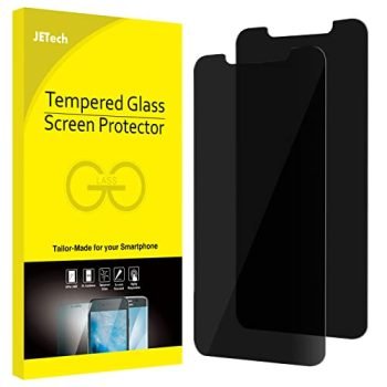 JETech Privacy Screen Protector for iPhone 11 and iPhone XR 6.1-Inch, Anti Spy Tempered Glass Film, 2-Pack