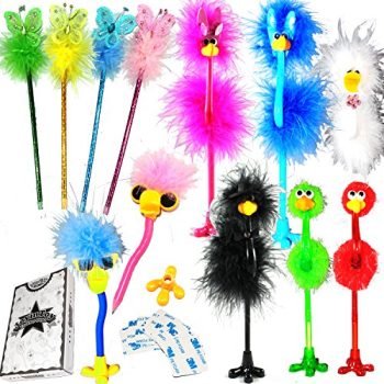 JOYIN 12 Pack Deluxe Feather Boa Marabou Pens Set Girls Party Favor