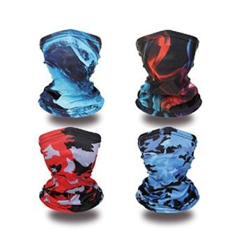 Kids Neck Gaiters Face Cover Balaclava Bandanas Face Covering for Children Summer Neck Gaiter 4PCS Color 1