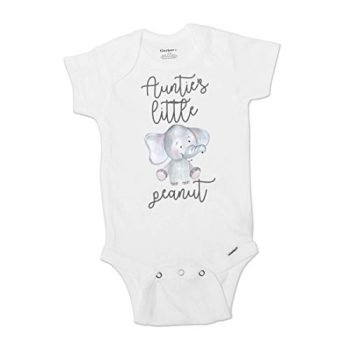 Little Peanut Baby Shower, Best Aunt Ever Gifts, Gift For Aunt, Aunties Bestie Gender Neutral Newborn Baby Clothes 527 (0-3 Month Short Sleeve)