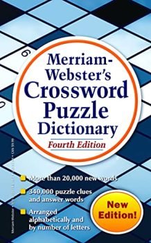 Merriam-Webster's Crossword Puzzle Dictionary, 4th Ed., (Mass-Market Paperback) Newest Edition