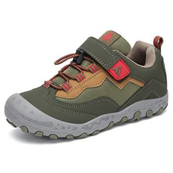 Mishansha Outdoor Kid's Hiking Shoes Sneakers Durable Wide Boys Walking Tennis Trail Shoe Green Toddler 9.5