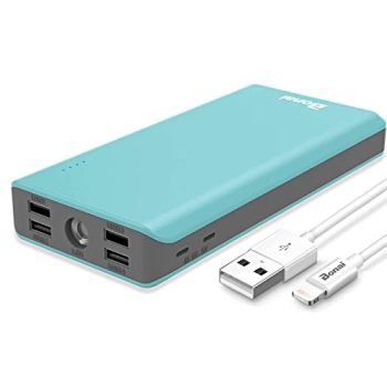 Portable Charger 30000mAh, BONAI External Battery Pack 2.8A 4-USB Output (Ultra High Capacity)(Flashlight)(Road Trip), Fast 4A Input Power Bank for iPhone iPad Samsung Galaxy and More - Mint