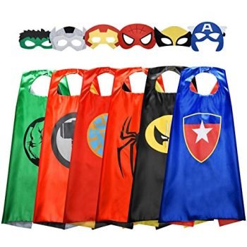 ROKO Superhero Capes for Kids Cool Halloween Costume Cosplay Festival Party Supplies Favors Dress Up Cloth Gifts for 3-12 Year Old Boys Girls Teen Toys Age 3-10 Easter Gifts