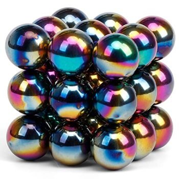 Science Kit, Large Hematite Magnets Magnetic Stones Building Blocks, Neat Polished Magnets for Home Office Kids, Refrigerator Or Neat Party Gift, Sphere Large XXL, 18