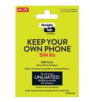 Straight Talk Bring Your Own Phone Universal SIM Card Pack - Verizon, AT&T, T-Mobile, Tri-Punch Bundle Kit