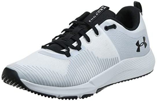 Under Armour Men's Charged Engage Cross Trainer, White (100)/Black, 12 M US