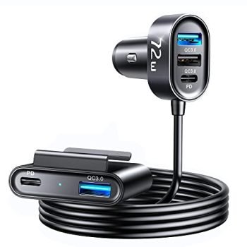 USB C Car Charger, 72W Super Fast Car Charger, PD 3.0/QC 3.0/4.0/PPS 25W Type C Multi Ports Car Charger Adapter for iPhone 13 12 11 Pro Max X XS 8 Samsung Galaxy Note 20/10 S22/21/20/10 Google Pixel