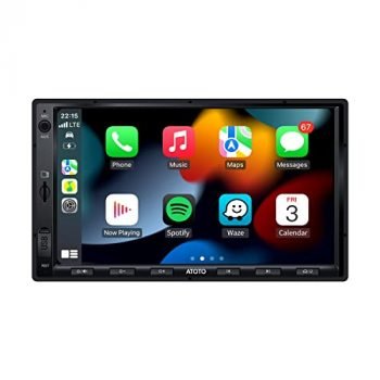 ATOTO F7 XE 7inch Wireless CarPlay & Wireless Android Auto Double-DIN Car Stereo Receiver- Mirror Link, Bluetooth, HD Live Rearview, Quick Charge, QLED Display, SiriusXM, F7G2A7XE