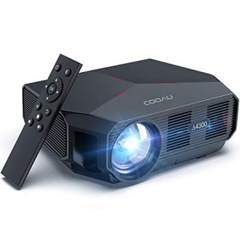 COOAU Portable Outdoor Movie Projectors 5500 Lumens 1080P Supported Home Theater Projector Daytime Indoor Video Projector Compatible TV Stick/Smartphone/Laptop/DVD Player/PS4