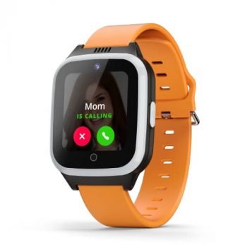 Cosmo JrTrack 2 Kid’s Smartwatch | 4G Phone Calling & Pre-Set Text Messaging | GPS Tracker Watch for Kids | Pre-Installed SIM Card & Flexible Cosmo Data Plans | Children’s Phone Alternative (Orange)