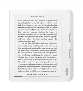 Kobo Libra 2 | eReader | 7” Glare Free Touchscreen | Waterproof | Adjustable Brightness and Color Temperature | Blue Light Reduction | eBooks | WiFi | 32GB of Storage | Carta E Ink Technology | White