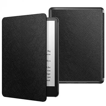 MoKo Case for 6.8" Kindle Paperwhite (11th Generation-2021) and Kindle Paperwhite Signature Edition, Light Shell Cover with Auto Wake/Sleep for Kindle Paperwhite 2021 E-Reader, Black