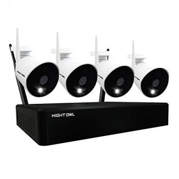 Night Owl 1080p Wi-Fi Smart Security System with 4 AC Powered 1080p HD Wi-Fi IP Indoor/Outdoor Cameras with Night Vision and 1TB Hard Drive (Expandable up to a Total of 10 Wi-Fi Devices)