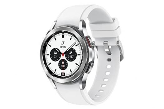 SAMSUNG Galaxy Watch 4 Classic 46mm Smartwatch with ECG Monitor Tracker for Health Fitness Running Sleep Cycles GPS Fall Detection Bluetooth US Version, Silver