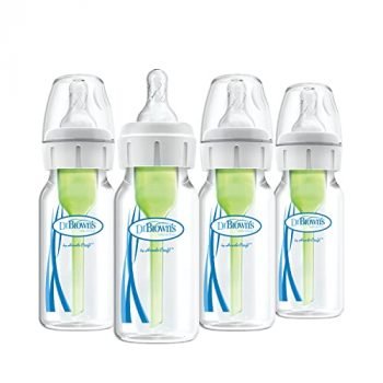 Dr. Brown’s Anti-Colic Options+ Baby Bottles, Narrow, 4 oz, 4pack
