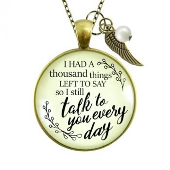 Gutsy Goodness Remembrance Necklace Thousand Things Miss You Memorial Jewelry 24"