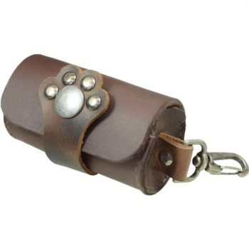 Leather Dispenser , Leather Small Poop Bag Pouch W/Paw Snap, Pet Supplies, Dog Walker Essentials, Accessories, Handmade , Life Time Guarantee
