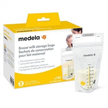 Medela Breast Milk Storage Bags, 100 Count, Ready to Use Breastmilk Bags for Breastfeeding, Self Standing Bag, Space Saving Flat Profile, Hygienically Pre-Sealed, 6 Ounce