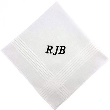 Monogrammed Handkerchief for Men Gifts For Him Cotton Men's Initial Letter Hanky Groom Wedding Hankerchief Personalized Pocket Square