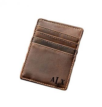 Personalized Leather Magnetic Money Clip The Sanibel by Left Coast Original